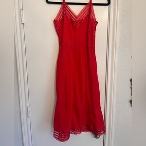 Vintage Red Sleeveless Slip Dress